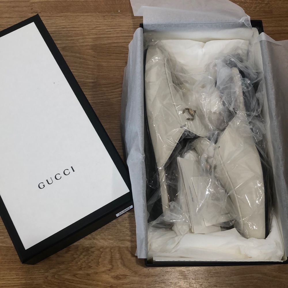 Gucci Princeton Mule Loafer White Sz EU37 US6.5-7